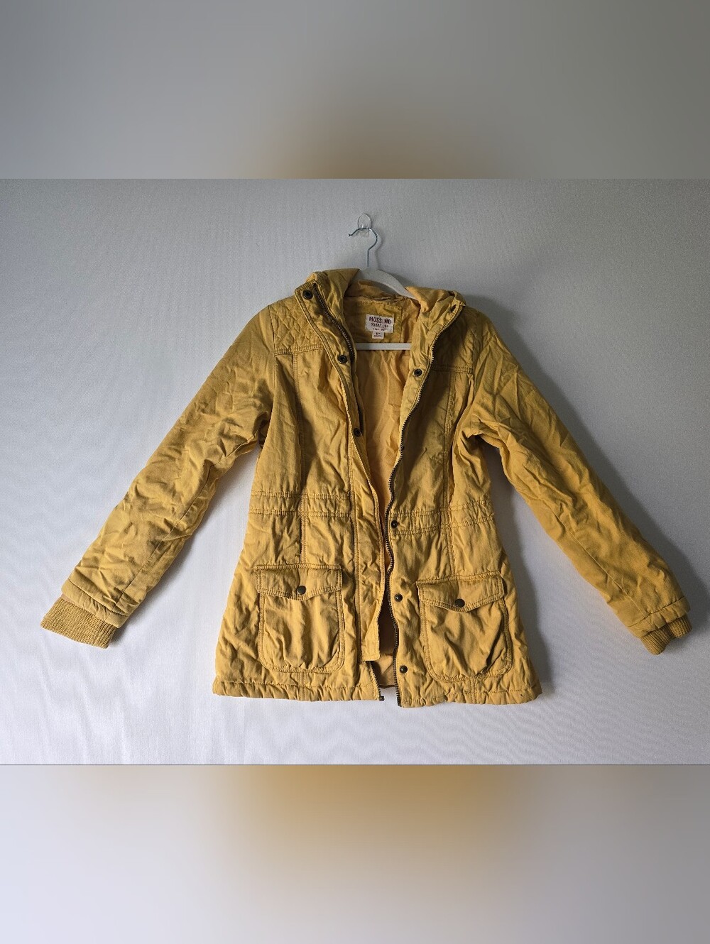 Mossimo Supply Co. Women's Mustard Quilted Utility Jacket - Sm.